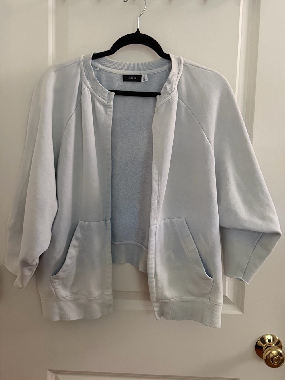BDG Light Blue Open Front Jacket/ cardigan, acid washed